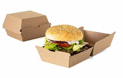 ΣΚΕΥΟΣ ΦΑΓΗΤΟΥ ΧΑΡΤΙΝΟ 10,5x10,5x8,5cm KRAFT FSC Burger Dura Series 450 ΤΕΜΑΧΙΑ