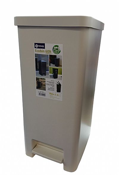 ΚΑΔΟΣ VIOMES ECOBIN 60LT NO 140 ΓΚΡΙ-ΜΠΕΖ  