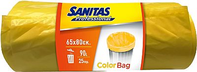 ΣΑΚΟΙ ΑΠΟΡΡΙΜΜΑΤΩΝ ΚΙΤΡΙΝΟΙ SANITAS PROFESSIONAL 65X80 ΕΚ. 90LT 25 ΤΕΜΑΧΙΑ