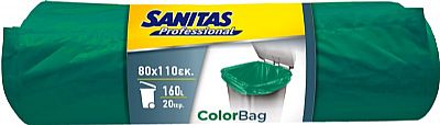 ΣΑΚΟΙ ΑΠΟΡΡΙΜΜΑΤΩΝ ΠΡΑΣΙΝΟΙ SANITAS PROFESSIONAL 80Χ110 ΕΚ. 160LT 20 ΤΕΜΑΧΙΑ